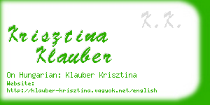 krisztina klauber business card